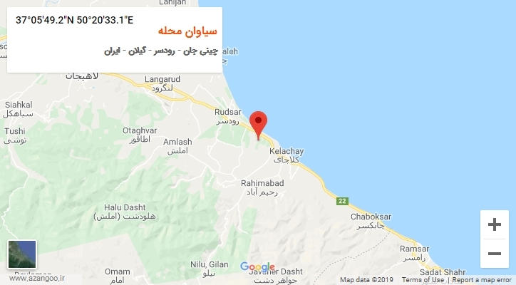 روستای سیاوان محله بر روی نقشه