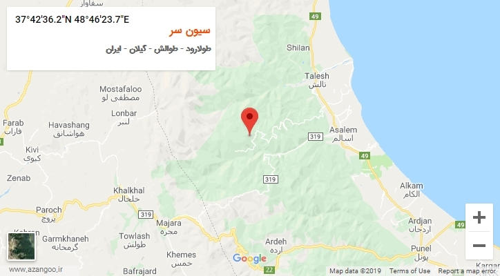 روستای سیون سر بر روی نقشه