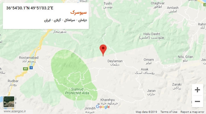 روستای سیوسرک بر روی نقشه