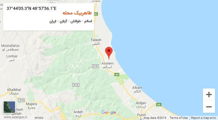 روستای طاهربیک محله بر روی نقشه