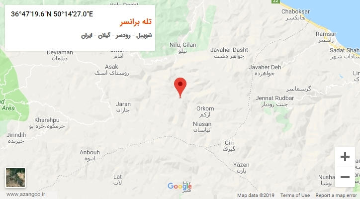 روستای تله برانسر بر روی نقشه