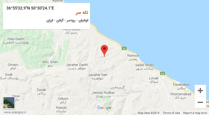 روستای تله سر بر روی نقشه