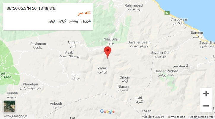 روستای تله سر بر روی نقشه