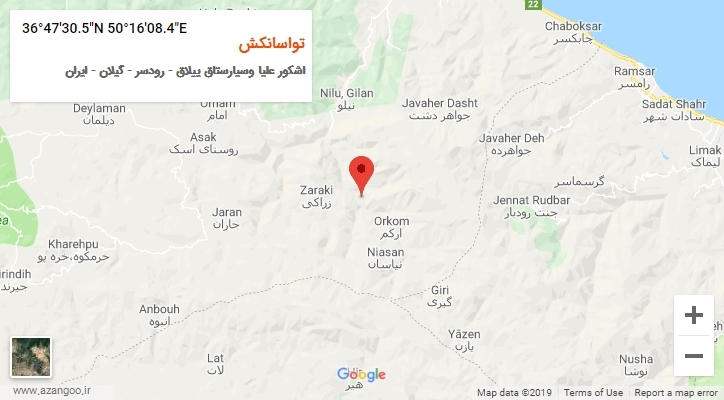 روستای تواسانکش بر روی نقشه