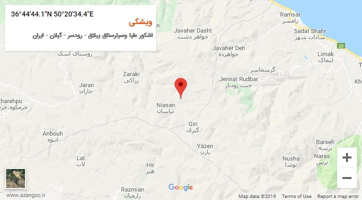روستای ویشکی بر روی نقشه