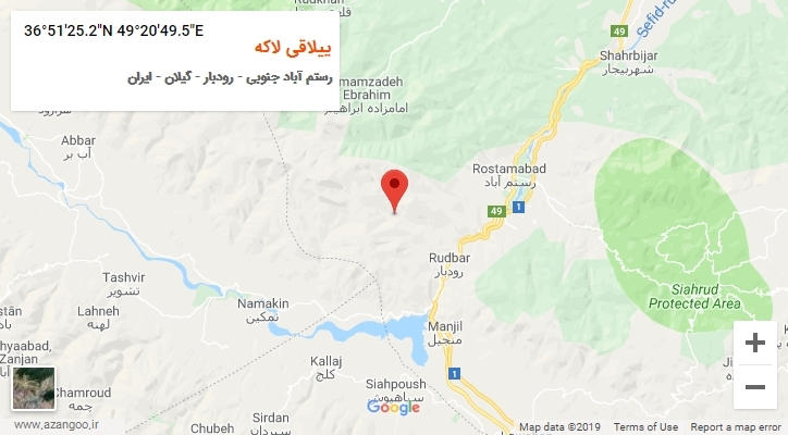 روستای ییلاقی لاکه بر روی نقشه