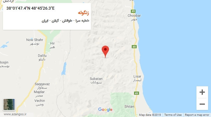 روستای زنگوله بر روی نقشه