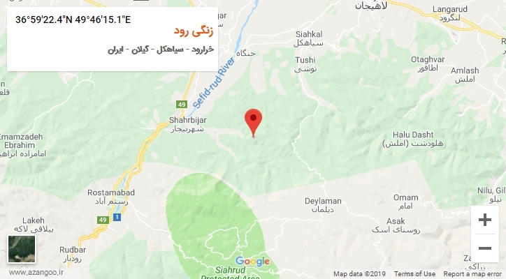 روستای زنگی رود بر روی نقشه