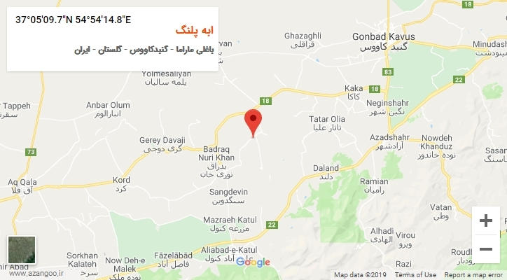 روستای ابه پلنگ بر روی نقشه