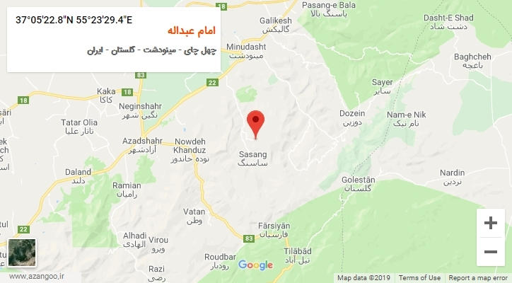 روستای امام عبداله بر روی نقشه