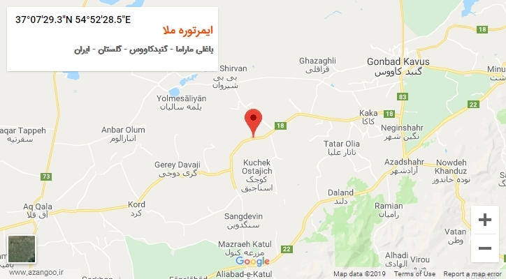 روستای ایمرتوره ملا بر روی نقشه