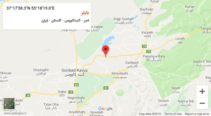 روستای بایلر بر روی نقشه