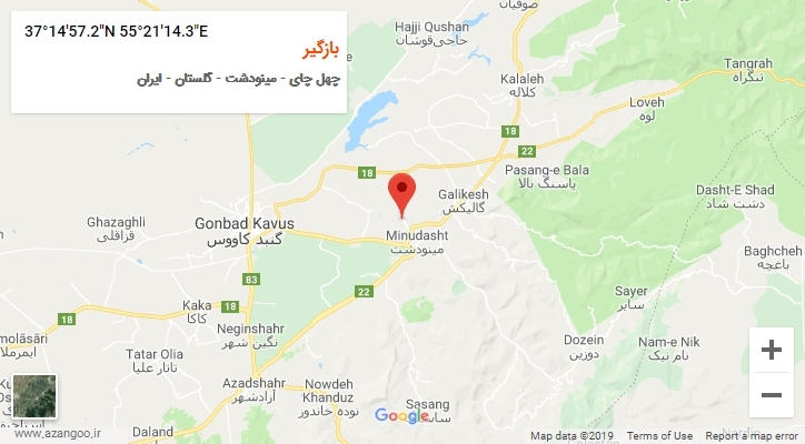 روستای بازگیر بر روی نقشه
