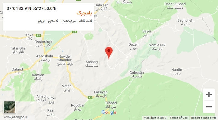 روستای بلمجرک بر روی نقشه