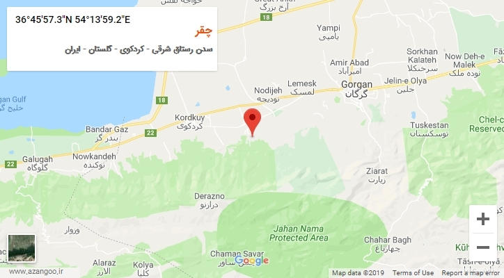 روستای چقر بر روی نقشه