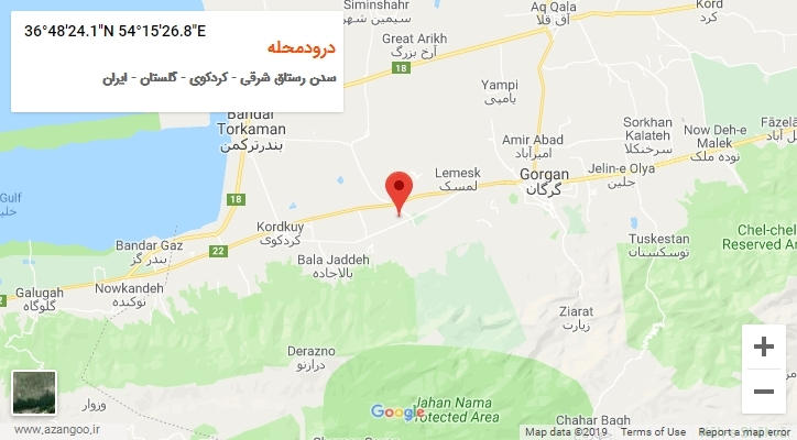 روستای درودمحله بر روی نقشه