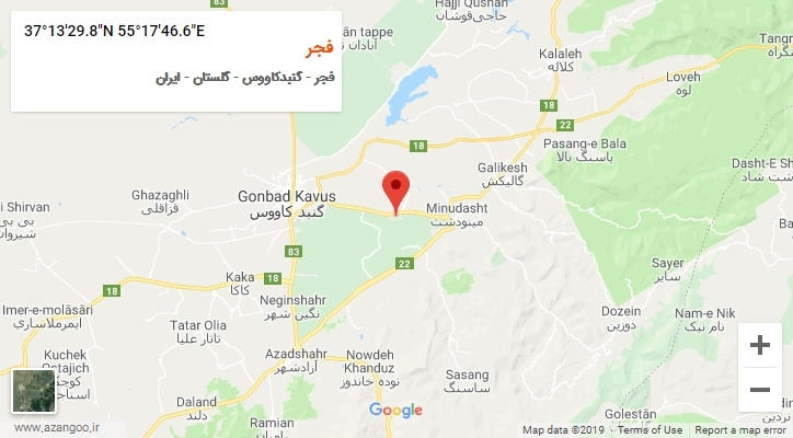 روستای فجر بر روی نقشه