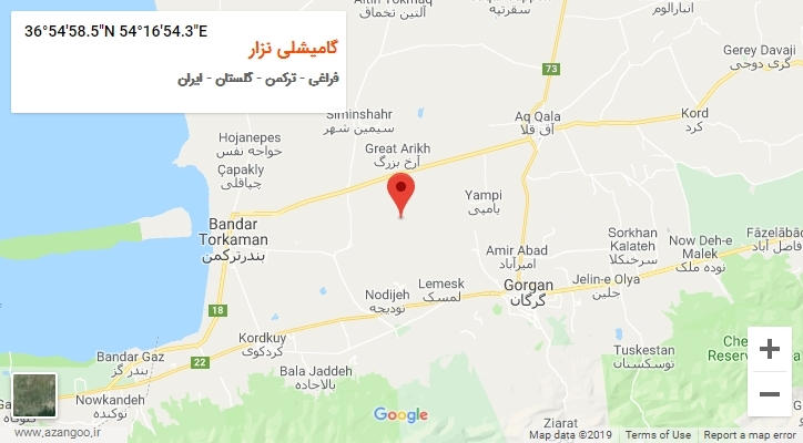 روستای گامیشلی نزار بر روی نقشه
