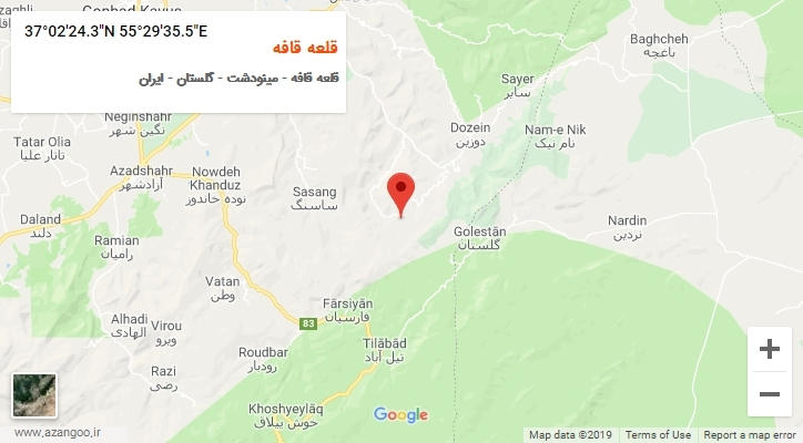 روستای قلعه قافه بر روی نقشه