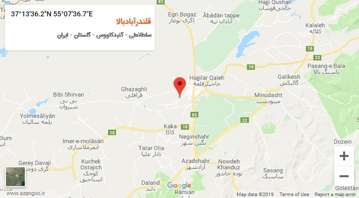 روستای قلندرآبادبالا بر روی نقشه