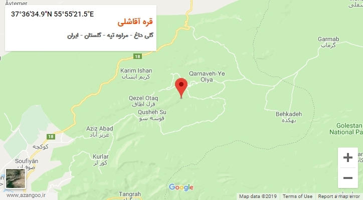 روستای قره آقاشلی بر روی نقشه