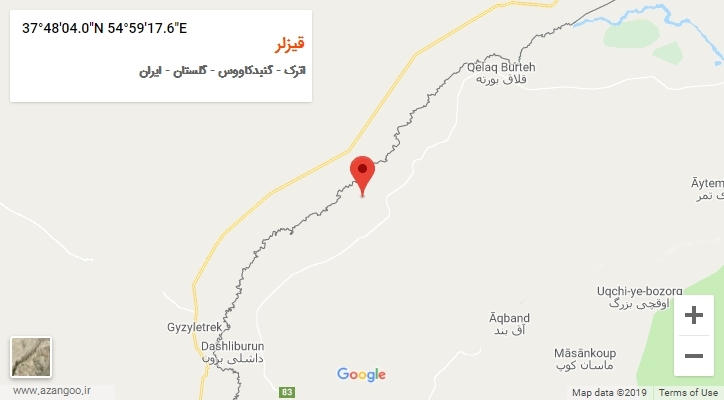 روستای قیزلر بر روی نقشه