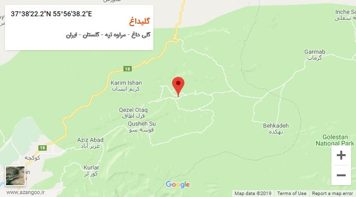 روستای گلیداغ بر روی نقشه