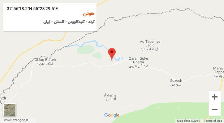 روستای هوتن بر روی نقشه