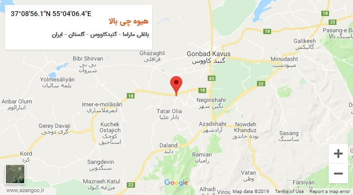 روستای هیوه چی بالا بر روی نقشه