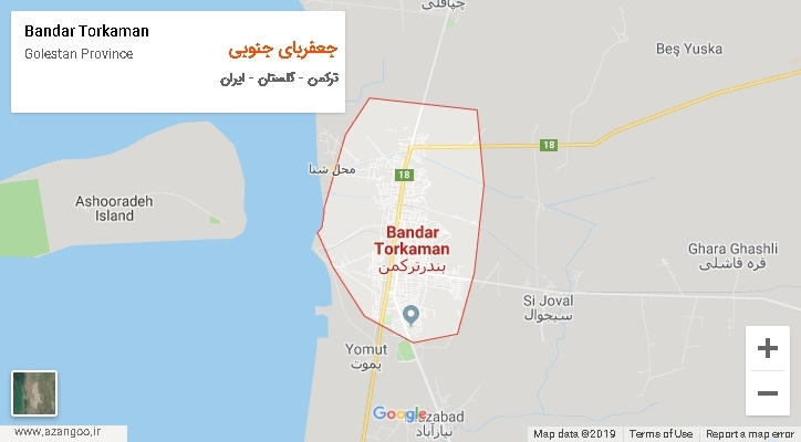 دهستان جعفربای جنوبی بر روی نقشه