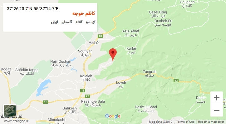 روستای کاظم خوجه بر روی نقشه