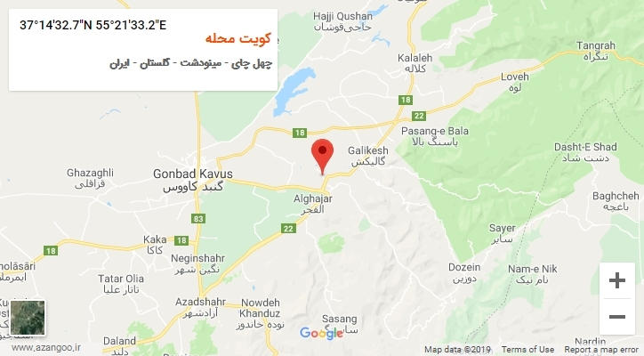 روستای کویت محله بر روی نقشه