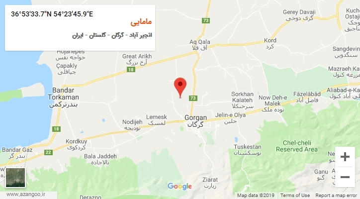 روستای مامایی بر روی نقشه