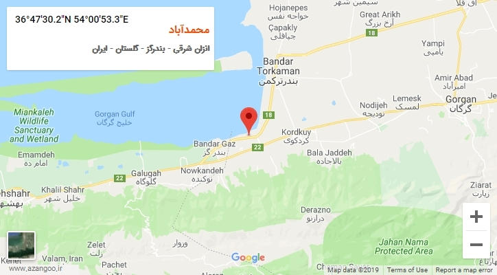 روستای محمدآباد بر روی نقشه