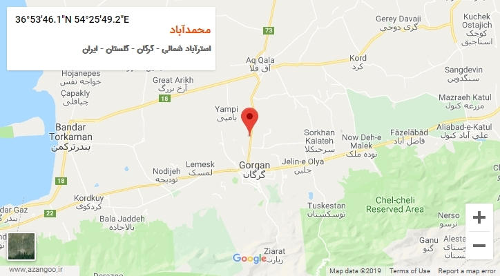 روستای محمدآباد بر روی نقشه