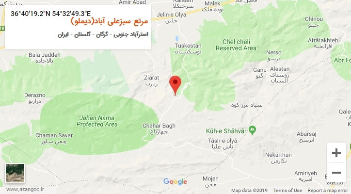 روستای مرتع سبزعلی آباد(دیملو) بر روی نقشه