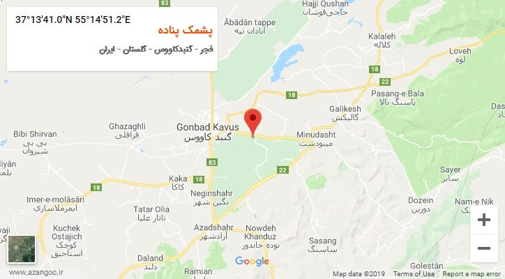 روستای پشمک پناده بر روی نقشه