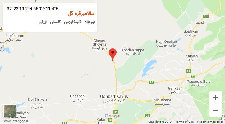 روستای سالامبرقره گل بر روی نقشه