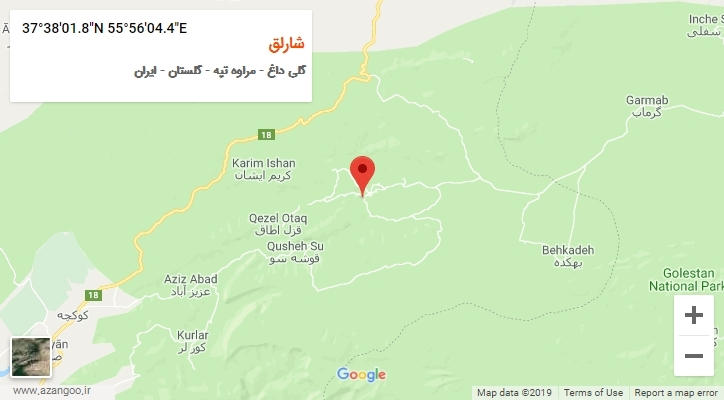 روستای شارلق بر روی نقشه