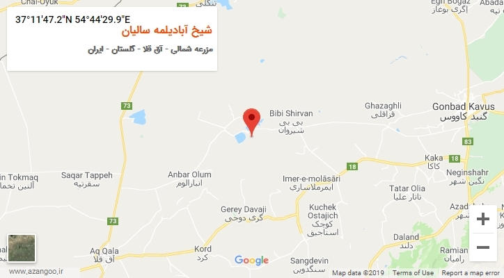 روستای شیخ آبادیلمه سالیان بر روی نقشه