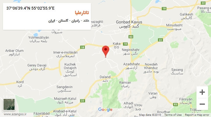 روستای تاتارعلیا بر روی نقشه