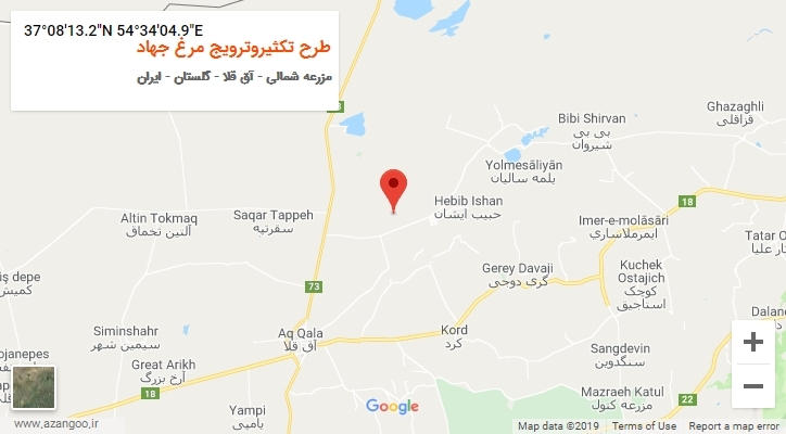 روستای طرح تکثیروترویج مرغ جهاد بر روی نقشه