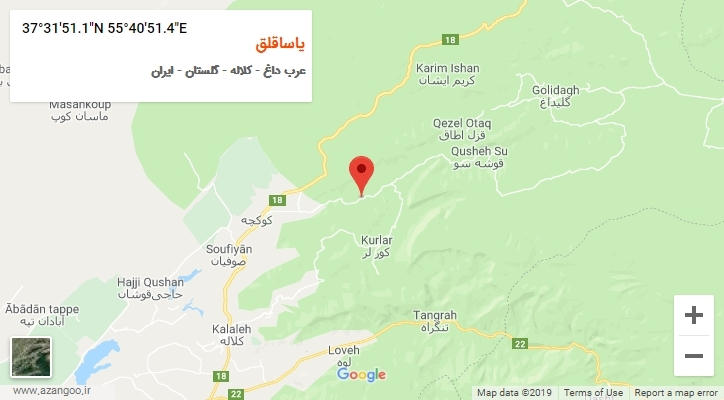 روستای یاساقلق بر روی نقشه