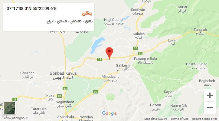 روستای ینقاق بر روی نقشه