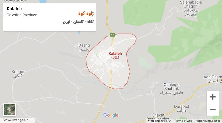 دهستان زاوه کوه بر روی نقشه