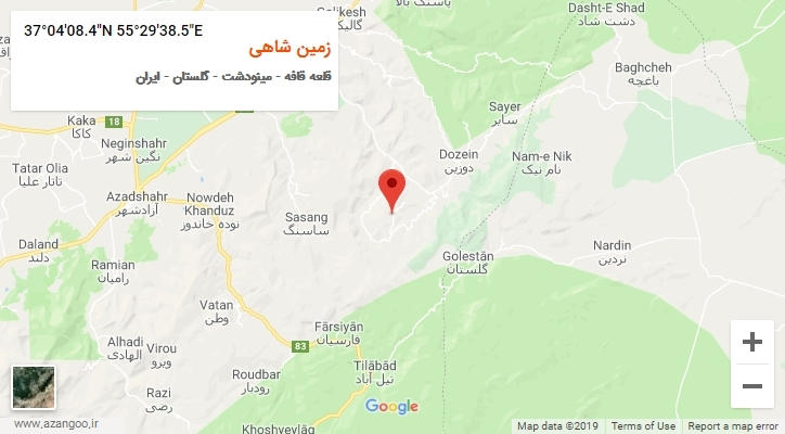 روستای زمین شاهی بر روی نقشه