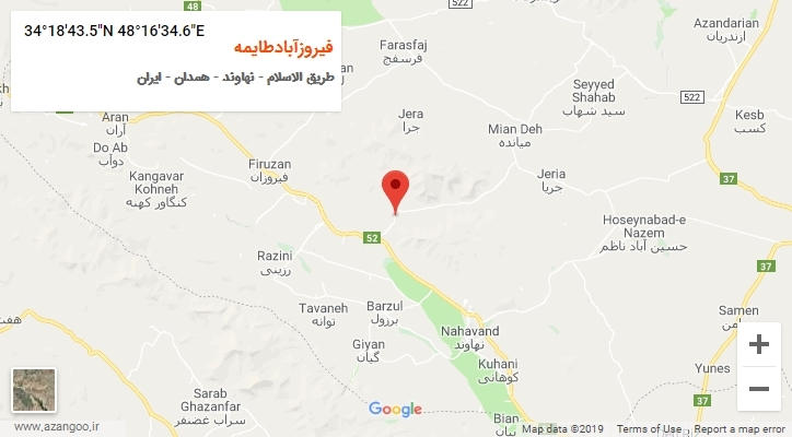 روستای فیروزآبادطایمه بر روی نقشه