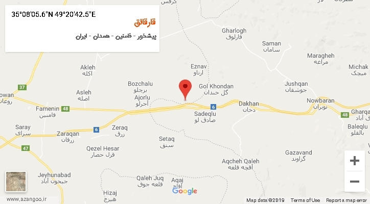 روستای قارقالق بر روی نقشه