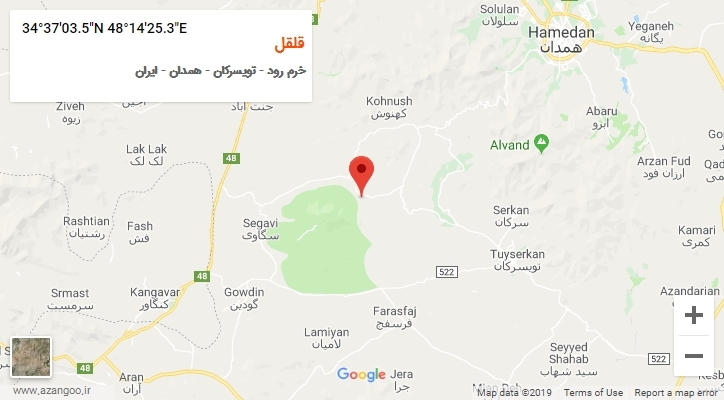 روستای قلقل بر روی نقشه