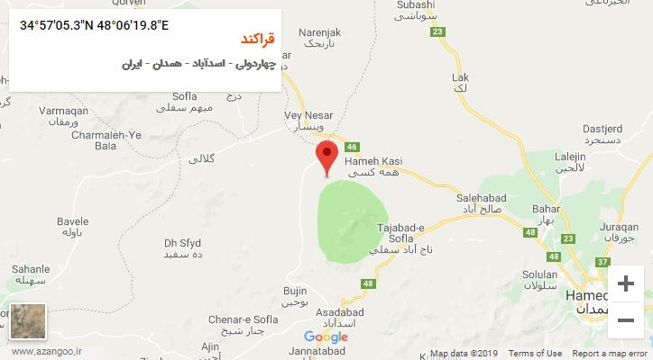 روستای قراکند بر روی نقشه